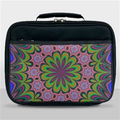 Floral Fractal Star Render Lunch Bag by Simbadda