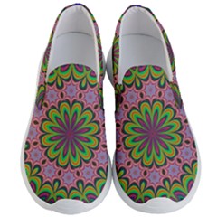 Floral Fractal Star Render Men s Lightweight Slip Ons by Simbadda