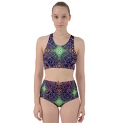 Mandala Carpet Pattern Geometry Racer Back Bikini Set by Simbadda