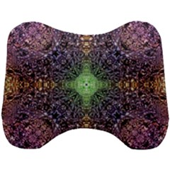 Mandala Carpet Pattern Geometry Head Support Cushion by Simbadda