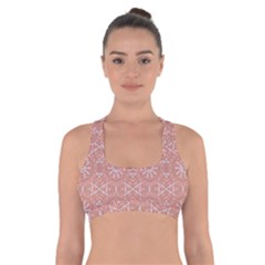 Vintage Abstract Background Mandala Cross Back Sports Bra by Simbadda