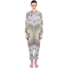 Mandala Fractal Decorative Hooded Jumpsuit (ladies) 