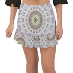 Mandala Fractal Decorative Fishtail Mini Chiffon Skirt