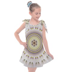 Mandala Fractal Decorative Kids  Tie Up Tunic Dress