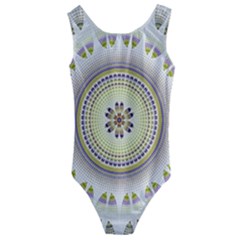 Mandala Fractal Decorative Kids  Cut-out Back One Piece Swimsuit