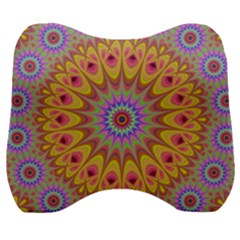 Geometric Flower Oriental Ornament Velour Head Support Cushion