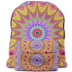 Geometric Flower Oriental Ornament Giant Full Print Backpack by Simbadda