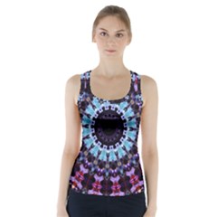 Kaleidoscope Shape Abstract Design Racer Back Sports Top