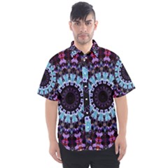 Kaleidoscope Shape Abstract Design Men s Short Sleeve Shirt