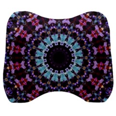 Kaleidoscope Shape Abstract Design Velour Head Support Cushion