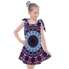 Kaleidoscope Shape Abstract Design Kids  Tie Up Tunic Dress by Simbadda