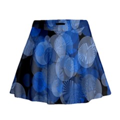 Circle Rings Abstract Optics Mini Flare Skirt by Simbadda