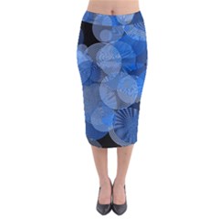 Circle Rings Abstract Optics Midi Pencil Skirt by Simbadda