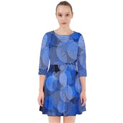 Circle Rings Abstract Optics Smock Dress by Simbadda