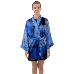 Circle Rings Abstract Optics Long Sleeve Kimono Robe by Simbadda