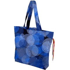 Circle Rings Abstract Optics Drawstring Tote Bag