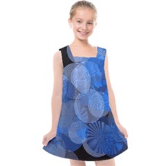 Circle Rings Abstract Optics Kids  Cross Back Dress