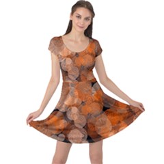 Circle Rings Abstract Optics Cap Sleeve Dress by Simbadda