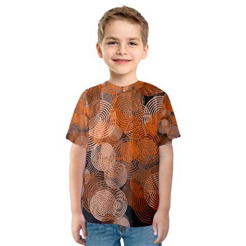 Circle Rings Abstract Optics Kids  Sport Mesh Tee by Simbadda