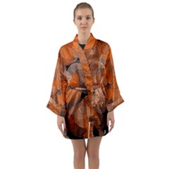 Circle Rings Abstract Optics Long Sleeve Kimono Robe by Simbadda