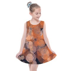 Circle Rings Abstract Optics Kids  Summer Dress