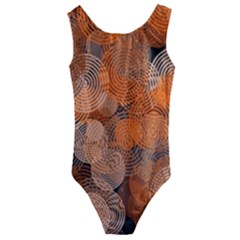 Circle Rings Abstract Optics Kids  Cut-out Back One Piece Swimsuit