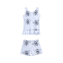 Pop Art  Bee Pattern Kid s Boyleg Swimsuit