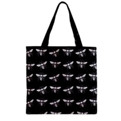 Pop Art  Bee Pattern Zipper Grocery Tote Bag by Valentinaart