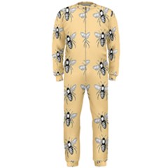 Pop Art  Bee Pattern Onepiece Jumpsuit (men)  by Valentinaart