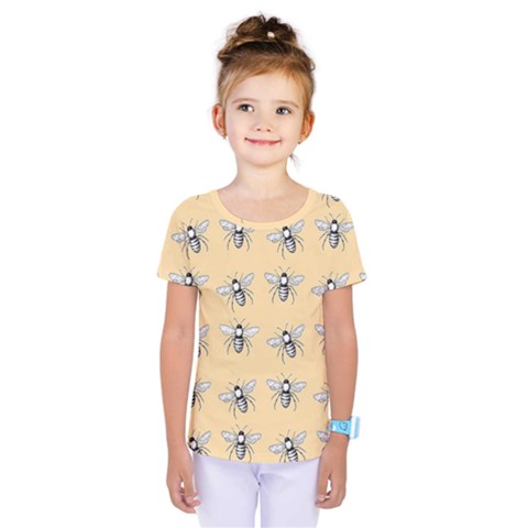 Pop Art  Bee Pattern Kids  One Piece Tee by Valentinaart