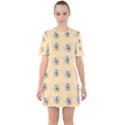 Pop Art  Bee Pattern Sixties Short Sleeve Mini Dress View1