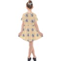 Pop Art  Bee Pattern Kids  Short Sleeve Shirt Dress View2