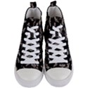 Vintage Halloween Bat pattern Women s Mid-Top Canvas Sneakers View1