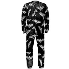 Vintage Halloween Bat Pattern Onepiece Jumpsuit (men)  by Valentinaart