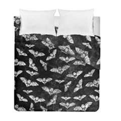 Vintage Halloween Bat Pattern Duvet Cover Double Side (full/ Double Size)