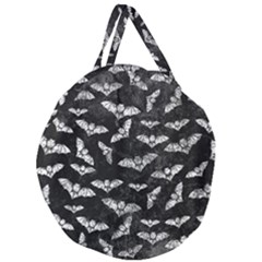 Vintage Halloween Bat Pattern Giant Round Zipper Tote by Valentinaart