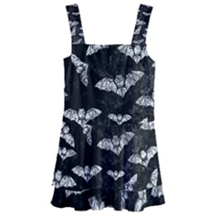 Vintage Halloween Bat Pattern Kids  Layered Skirt Swimsuit