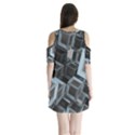 3d Cube Fantasy Square Shape Shoulder Cutout Velvet One Piece View2