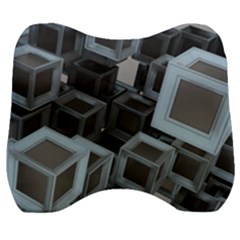 3d Cube Fantasy Square Shape Velour Head Support Cushion by Simbadda