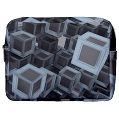 3d Cube Fantasy Square Shape Make Up Pouch (large)