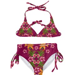 Blossom Yellow Flower Yellow Summer Kids  Classic Bikini Set