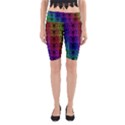 Rainbow Grid Form Abstract Yoga Cropped Leggings View1