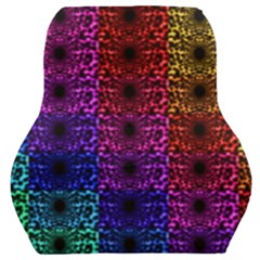 Rainbow Grid Form Abstract Car Seat Back Cushion  by Simbadda