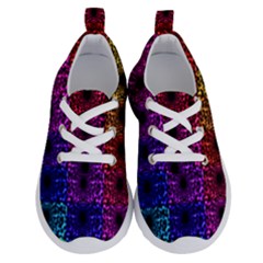 Rainbow Grid Form Abstract Running Shoes