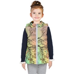 Rainbow Branch Boxer Shorts Kid s Hooded Puffer Vest by Simbadda