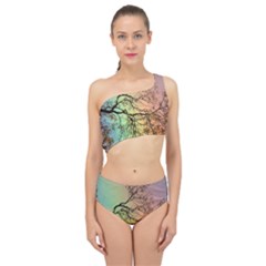 Rainbow Branch Boxer Shorts Spliced Up Two Piece Swimsuit by Simbadda