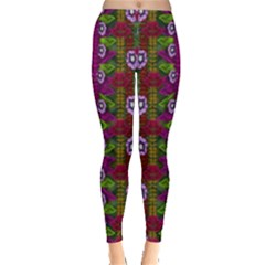 Floral Climbing To The Sky For Ornate Decorative Happiness Leggings 