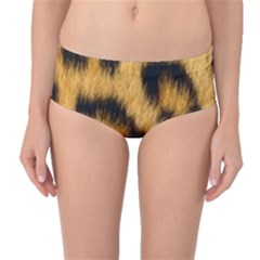 Animal Print Leopard Mid-waist Bikini Bottoms by NSGLOBALDESIGNS2