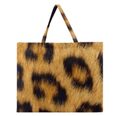 Animal Print Leopard Zipper Large Tote Bag by NSGLOBALDESIGNS2