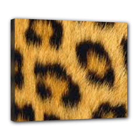 Animal Print Leopard Deluxe Canvas 24  X 20  (stretched) by NSGLOBALDESIGNS2